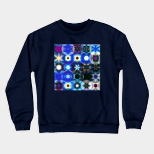 Colorful Stars, Snowflakes and Lights Crewneck Sweatshirt